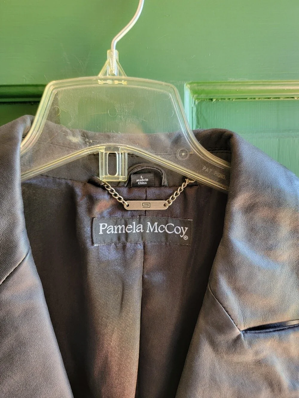 Vintage Pamela McCoy Genuine Leather Blazer Sz L - Picture 2 of 5